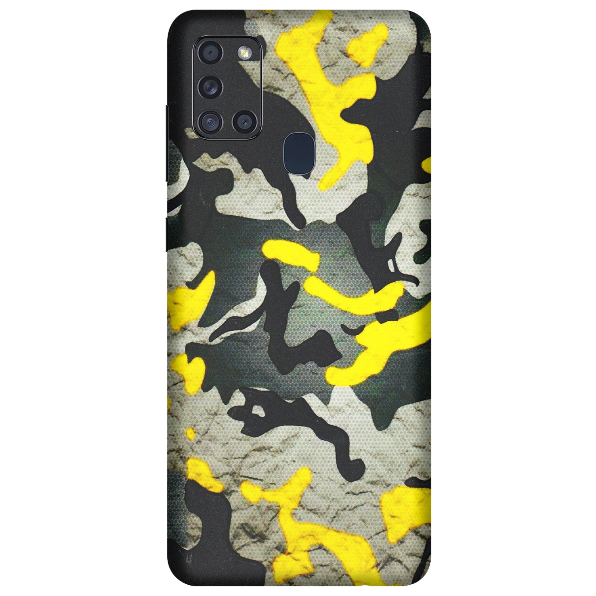 Samsung A/S Series Phone Skins (All Models) - Yellow Camouflage - 3D Embossed Finish (L-61) Samsung Galaxy A21S