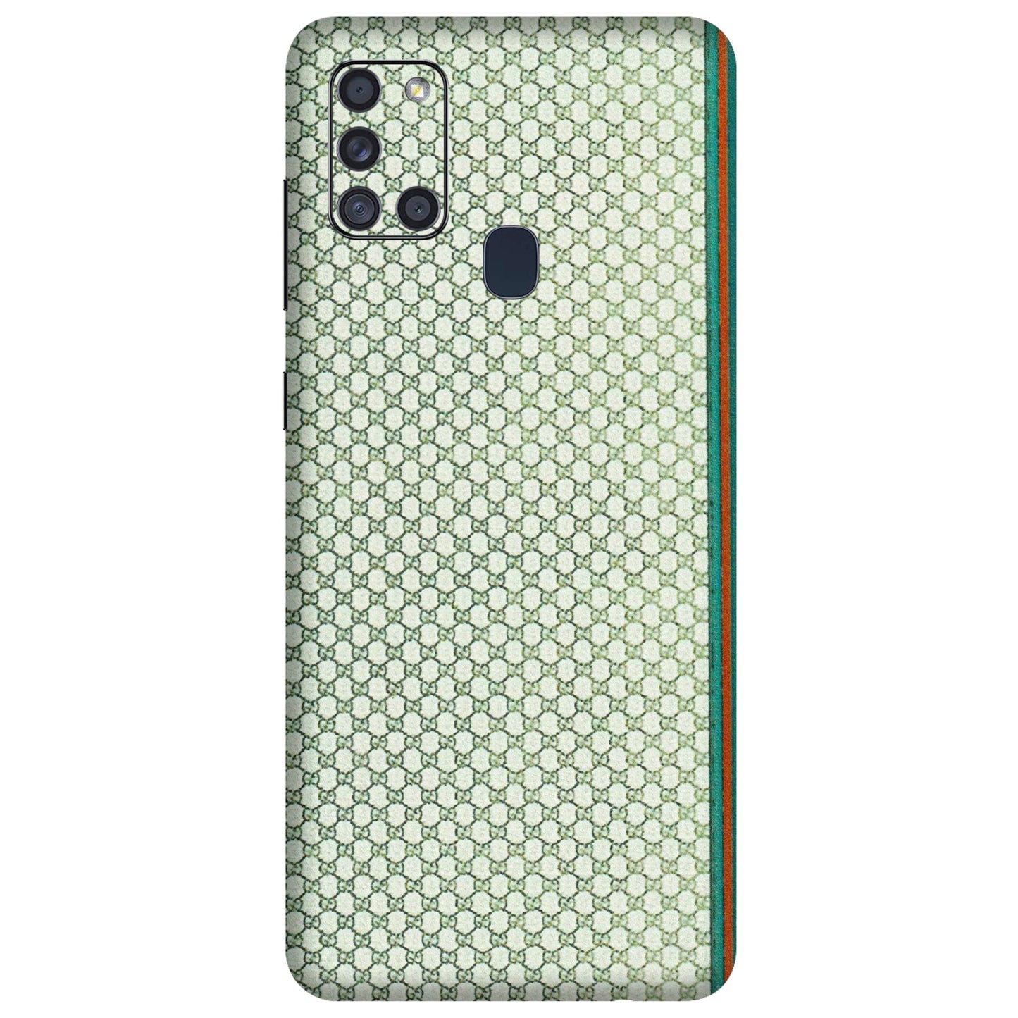 Samsung A/S Series Phone Skins (All Models) - Gucci Fabric Pattern - 3D Embossed Finish (L-73) Samsung Galaxy A21S