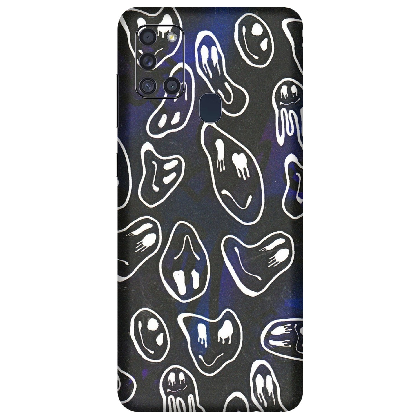 Samsung A/S Series Phone Skins (All Models) - Distorted Smileys - 3D Embossed Finish (L-92) Samsung Galaxy A21S
