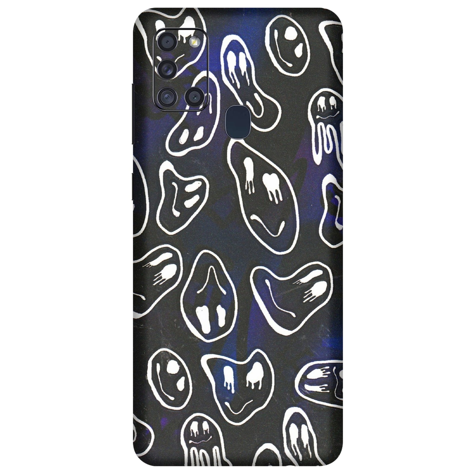 Samsung A/S Series Phone Skins (All Models) - Distorted Smileys - 3D Embossed Finish (L-92) Samsung Galaxy A21S