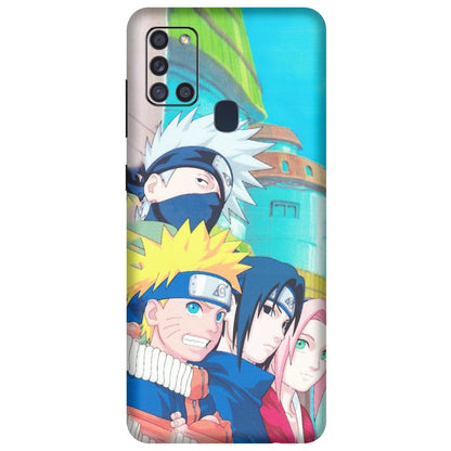 Samsung A/S Series Phone Skins (All Models) - Team Minato And Kakashi - Matte Finish (M-101) Samsung Galaxy A21S