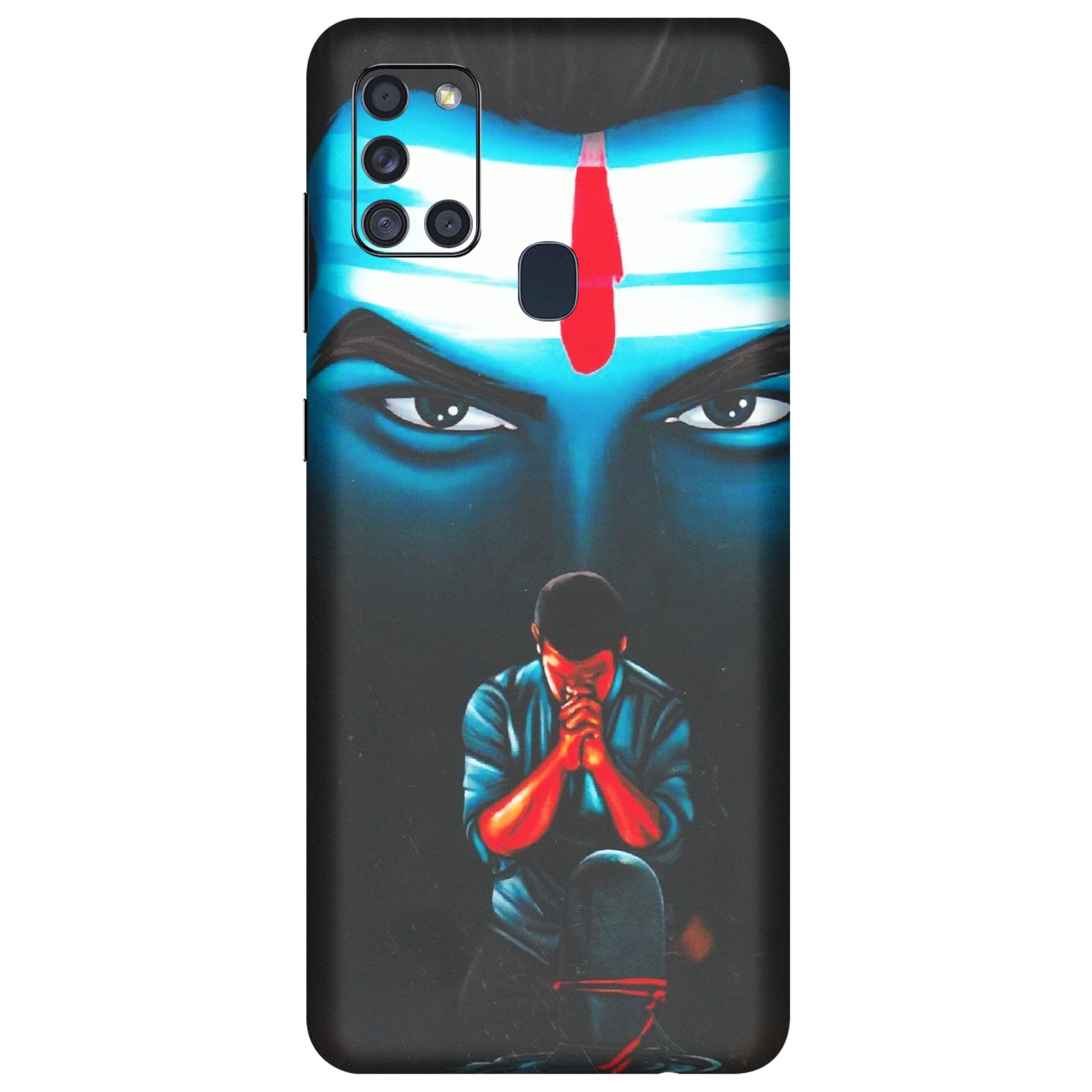 Samsung A/S Series Phone Skins (All Models) - Mahakal Bhakt - Matte Finish (M-112) Samsung Galaxy A21S