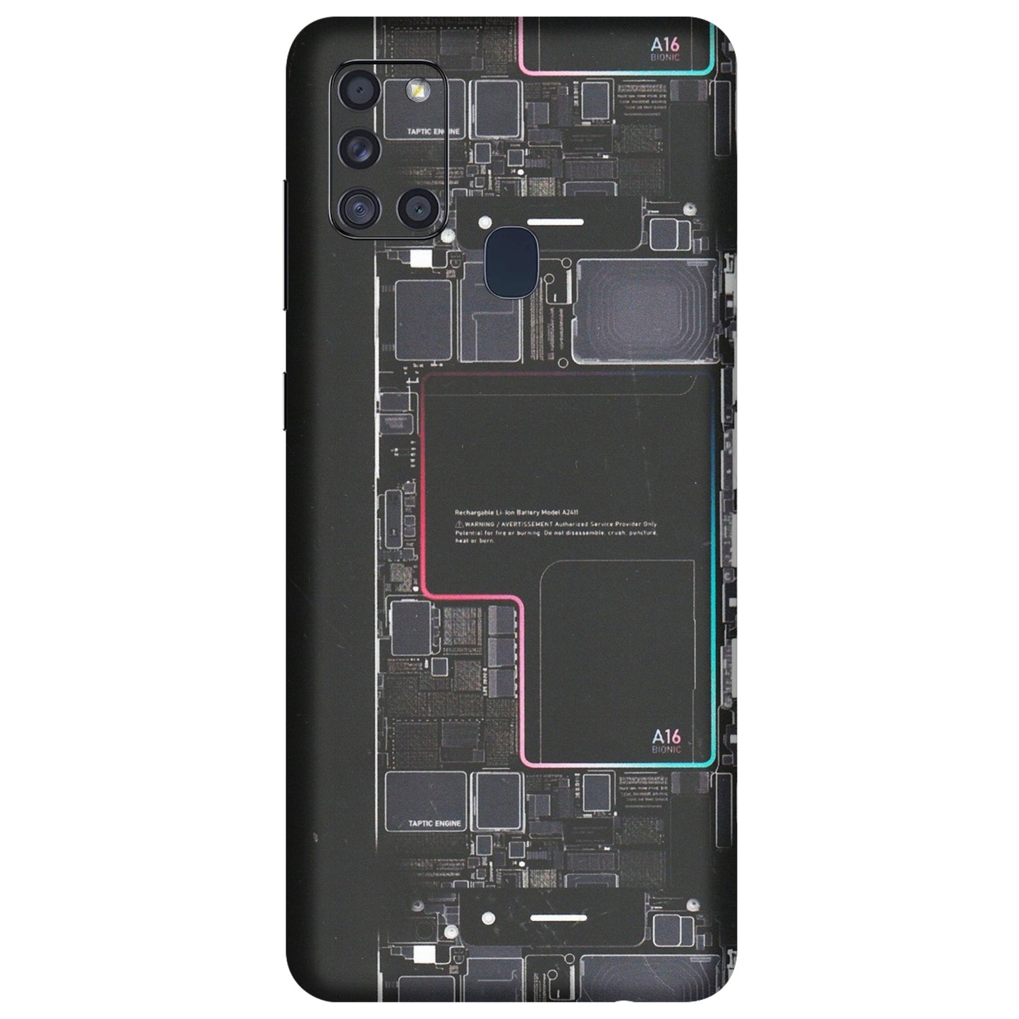 Samsung A/S Series Phone Skins (All Models) - Motherboard Circuit Layout - Matte Finish (M-117) Samsung Galaxy A21S