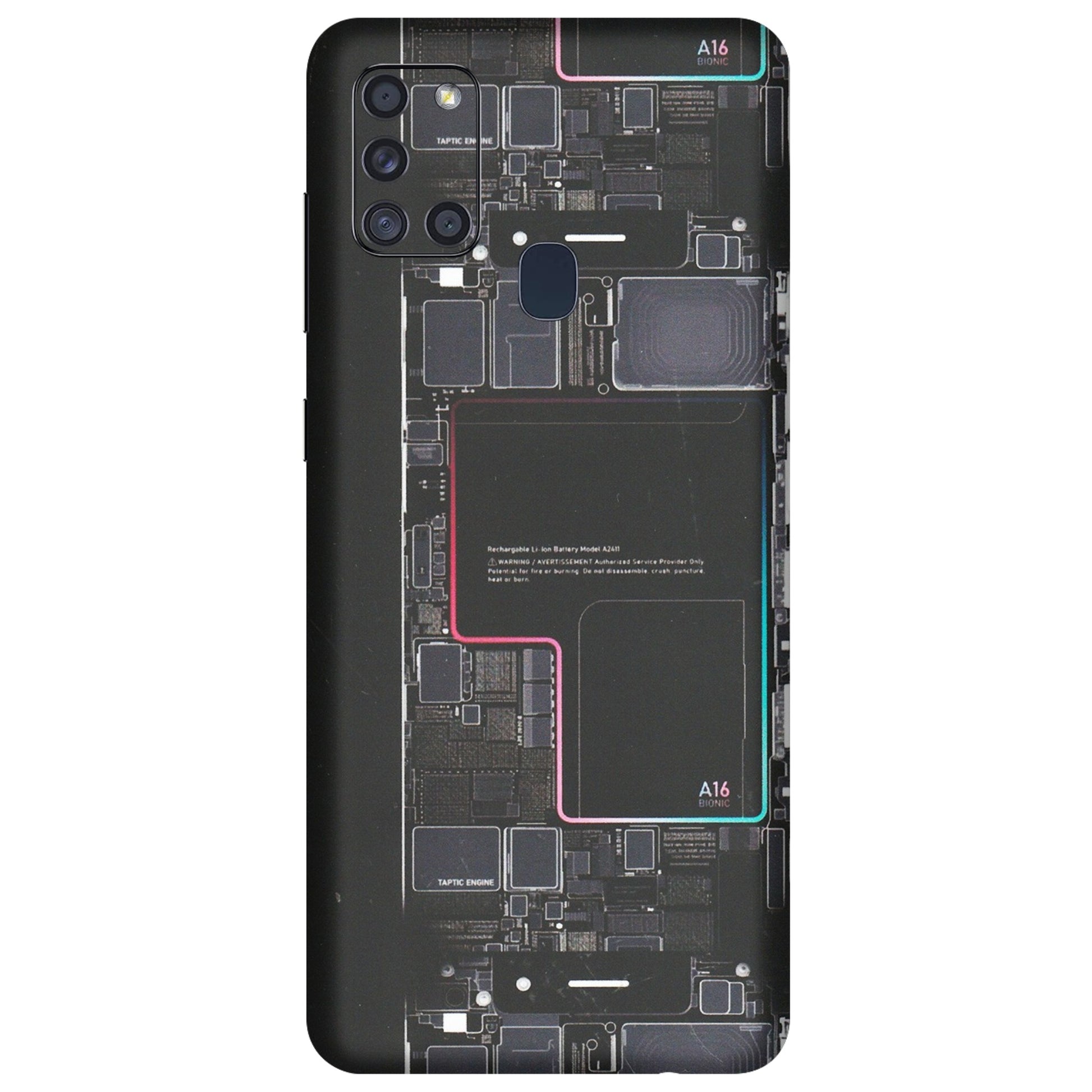 Samsung A/S Series Phone Skins (All Models) - Motherboard Circuit Layout - Matte Finish (M-117) Samsung Galaxy A21S