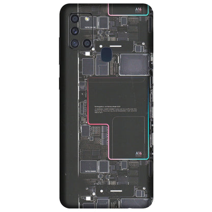 Samsung A/S Series Phone Skins (All Models) - Motherboard Circuit Layout - Matte Finish (M-117) Samsung Galaxy A21S