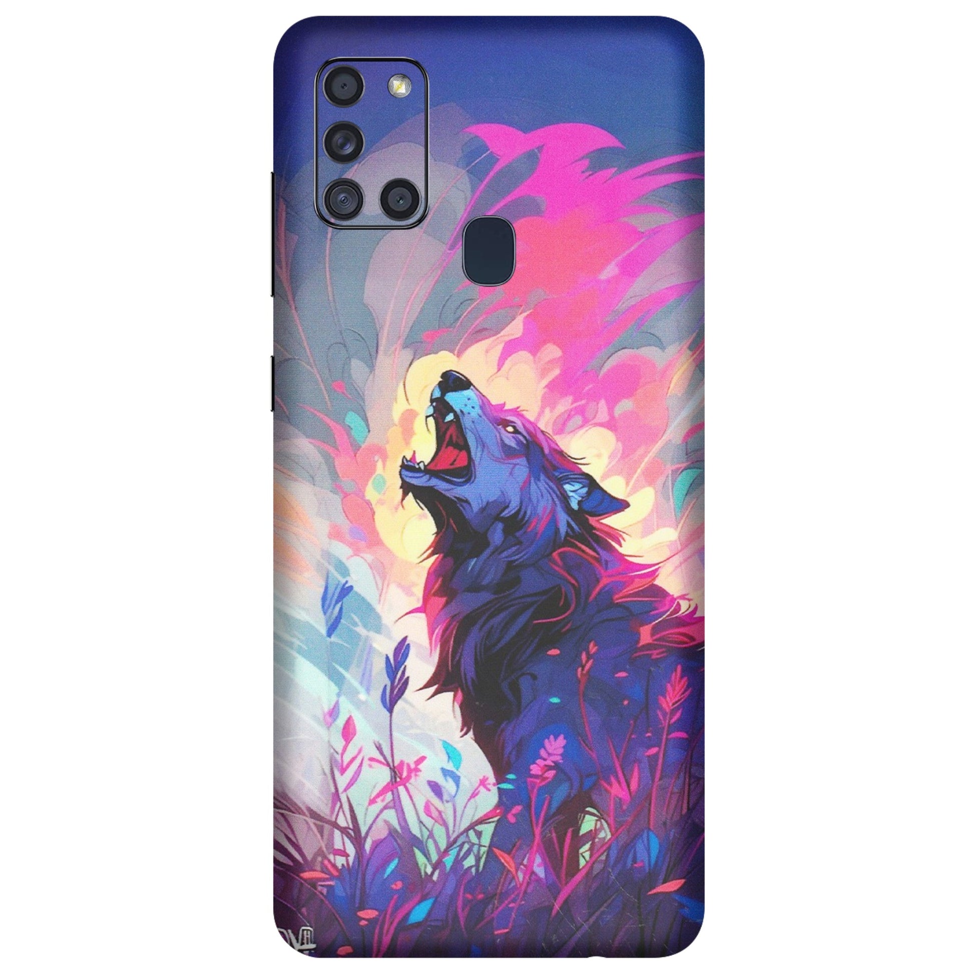 Samsung A/S Series Phone Skins (All Models) - New Wild Wolf Abstract - Matte Finish (M-125) Samsung Galaxy A21S