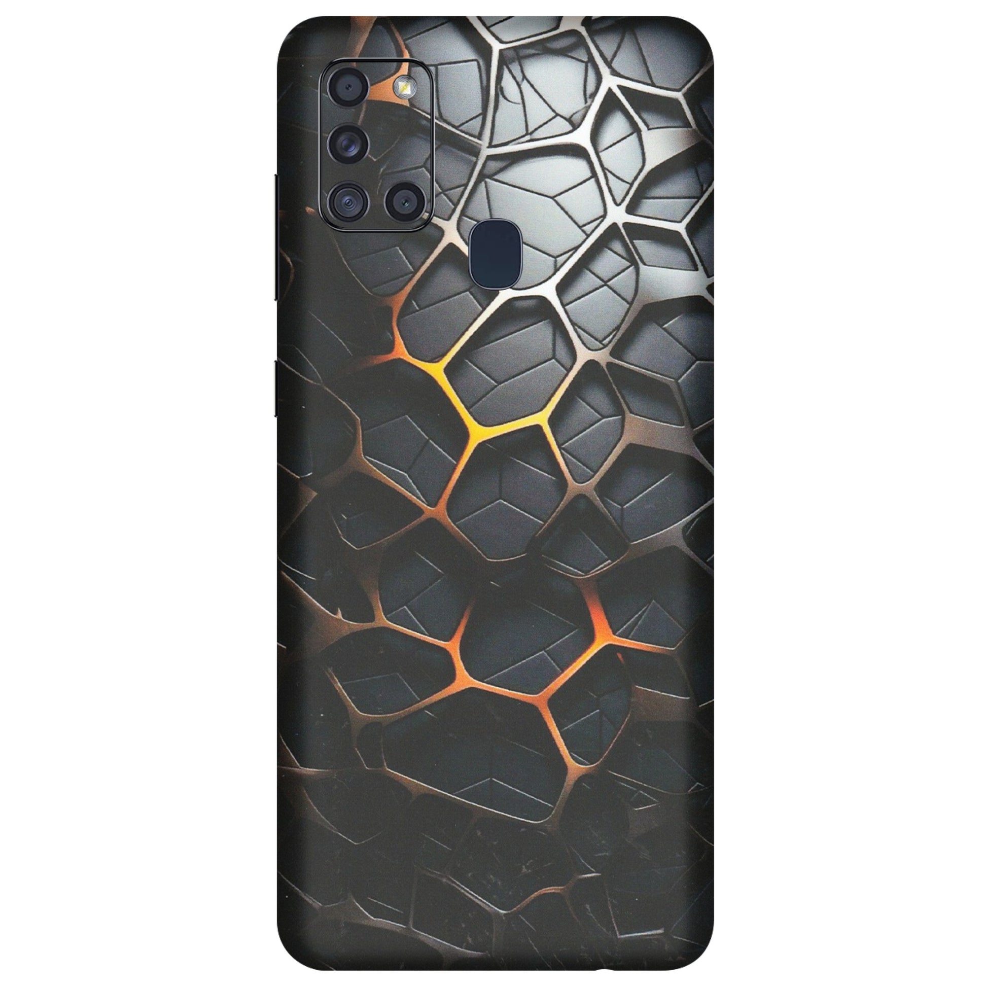 Samsung A/S Series Phone Skins (All Models) - New Abstract Graphite Tiles - Matte Finish (M-130) Samsung Galaxy A21S