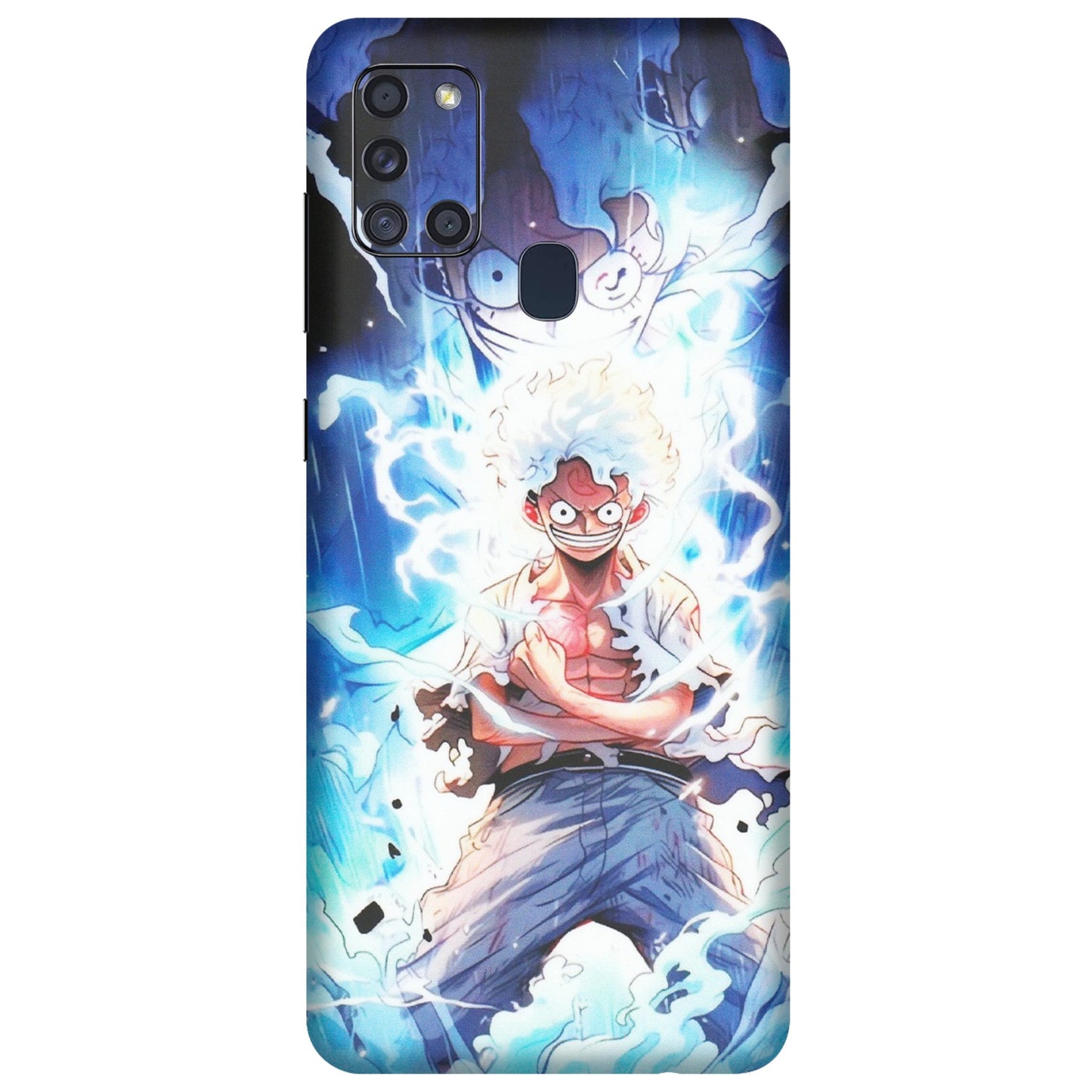Samsung A/S Series Phone Skins (All Models) - Blue Thunder Luffy Anime - Matte Finish (M-132) Samsung Galaxy A21S