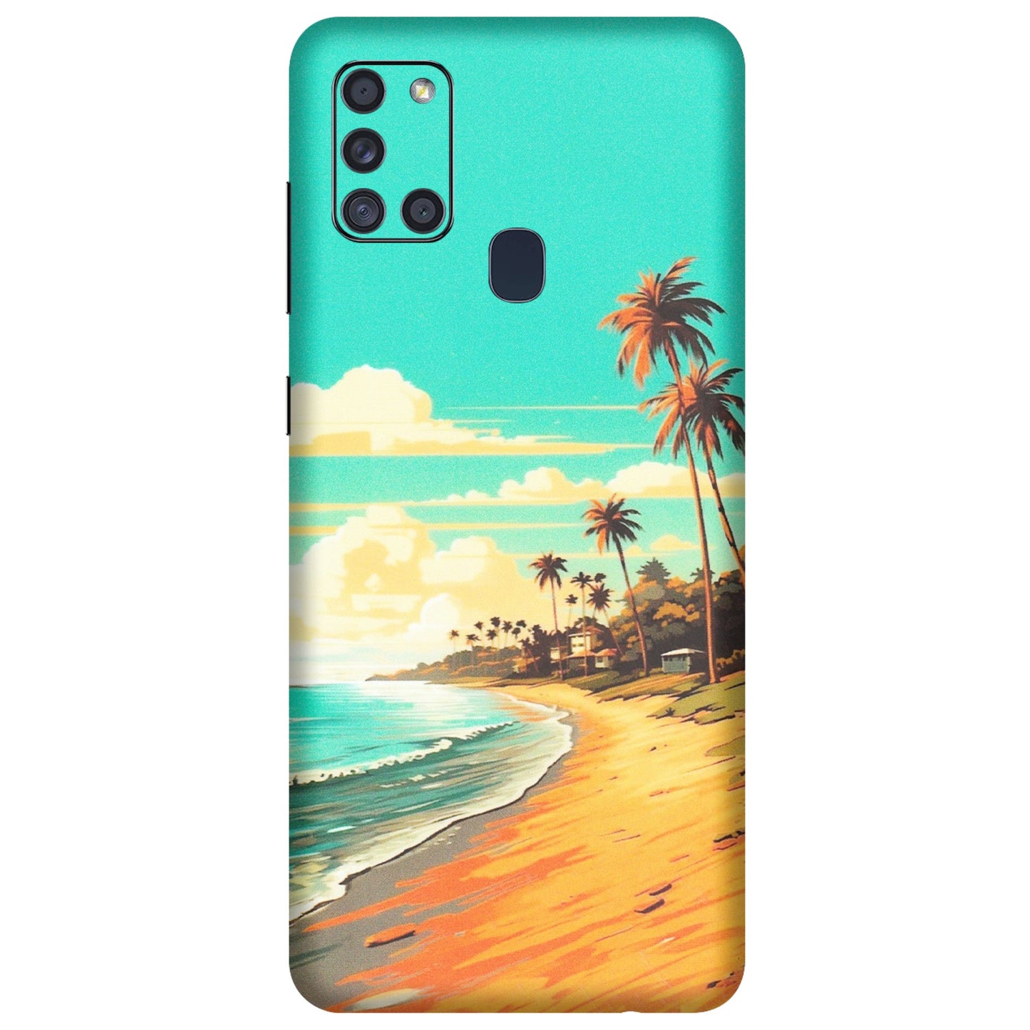 Samsung A/S Series Phone Skins (All Models) - Miami Beach - Matte Finish (M-136) Samsung Galaxy A21S