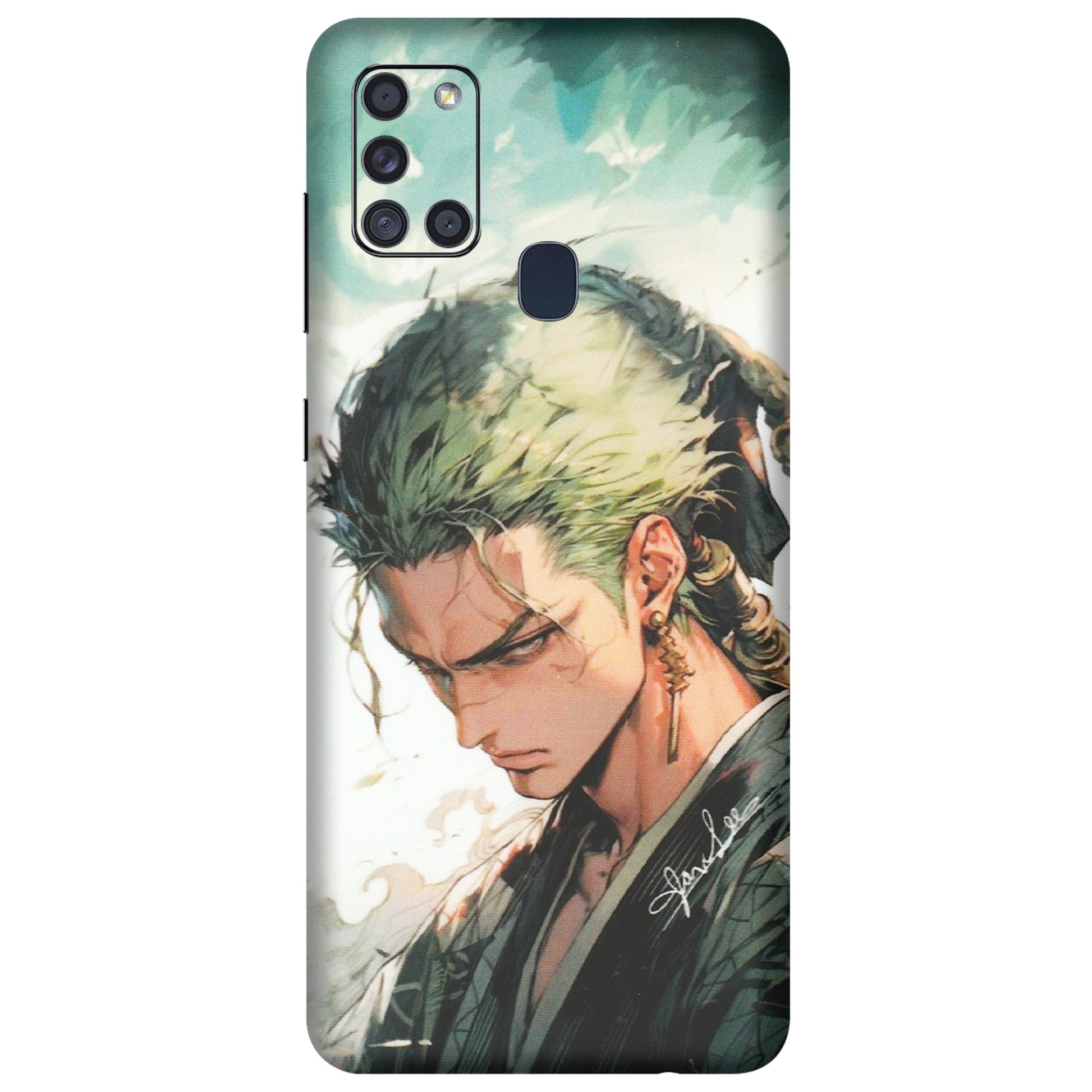 Samsung A/S Series Phone Skins (All Models) - New Roronoa Zoro One Picece Anime - Matte Finish (M-140) Samsung Galaxy A21S