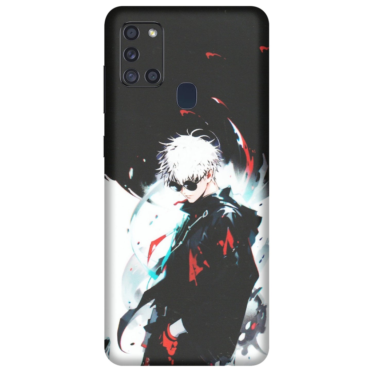 Samsung A/S Series Phone Skins (All Models) - Gojo Powerful Charater Kaisen Anime - Matte Finish (M-144) Samsung Galaxy A21S