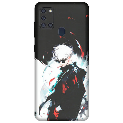Samsung A/S Series Phone Skins (All Models) - Gojo Powerful Charater Kaisen Anime - Matte Finish (M-144) Samsung Galaxy A21S