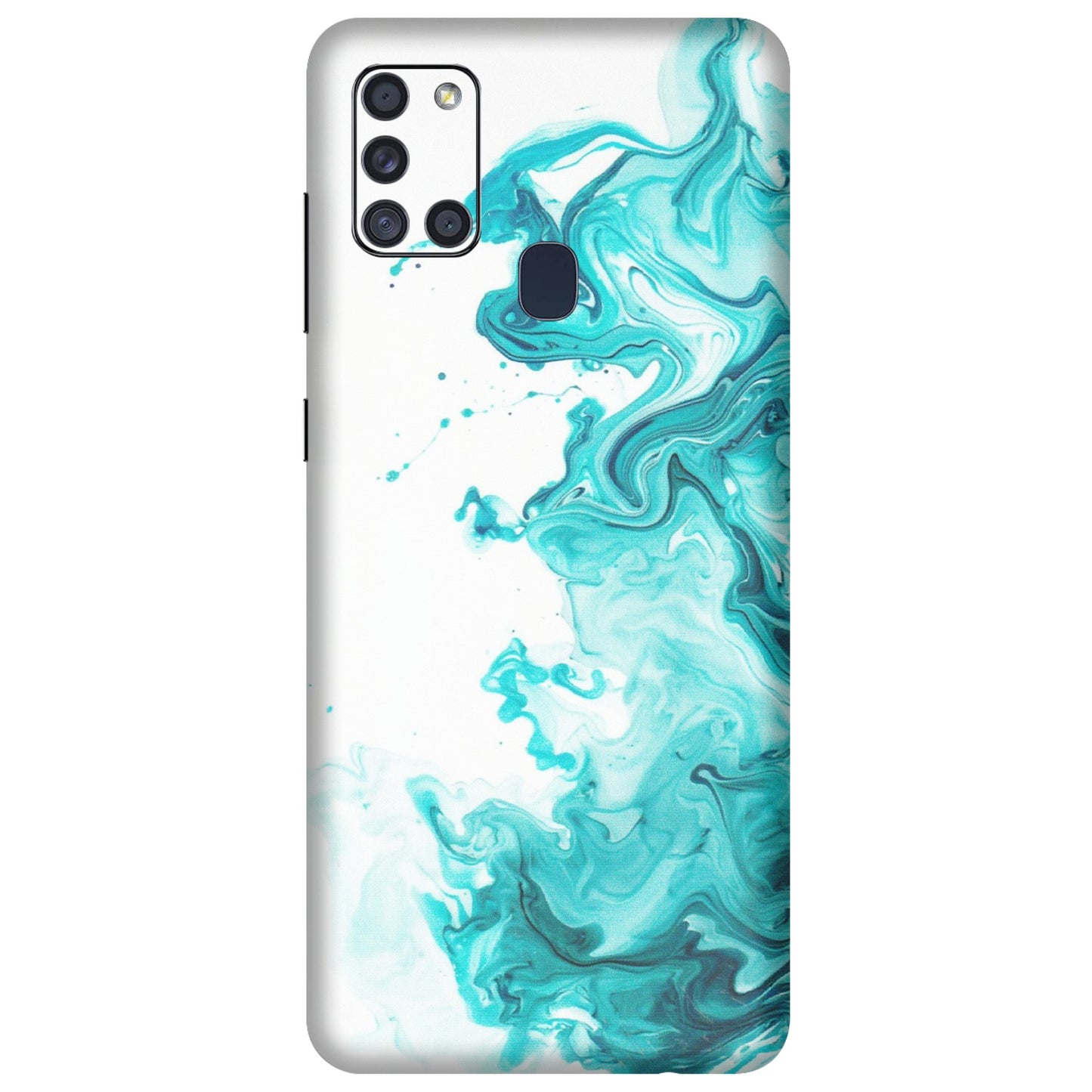 Samsung A/S Series Phone Skins (All Models) - Sky Blue Abstract Colour - Matte Finish (M-146) Samsung Galaxy A21S
