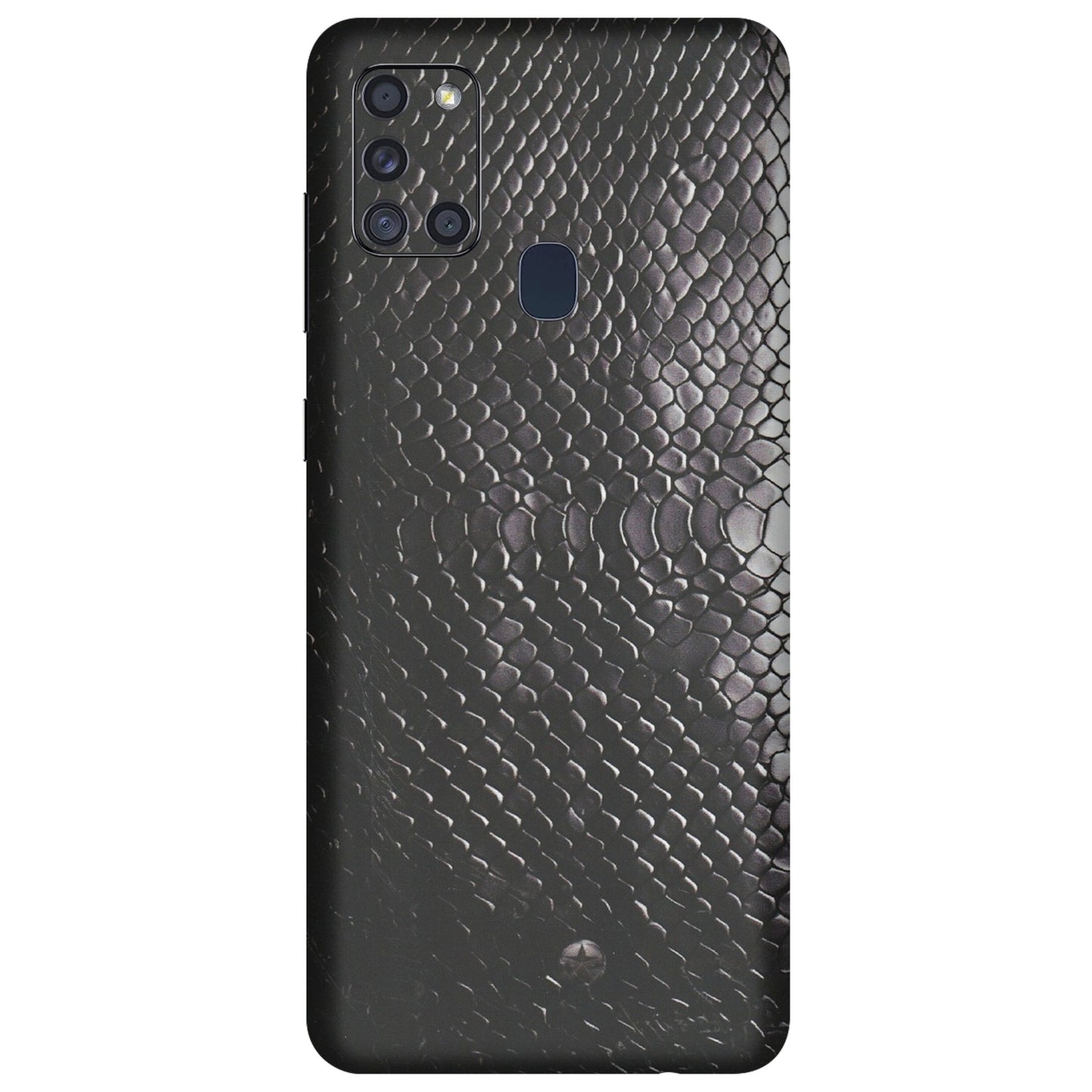 Samsung A/S Series Phone Skins (All Models) - Black Snack Leather - Matte Finish (M-147) Samsung Galaxy A21S