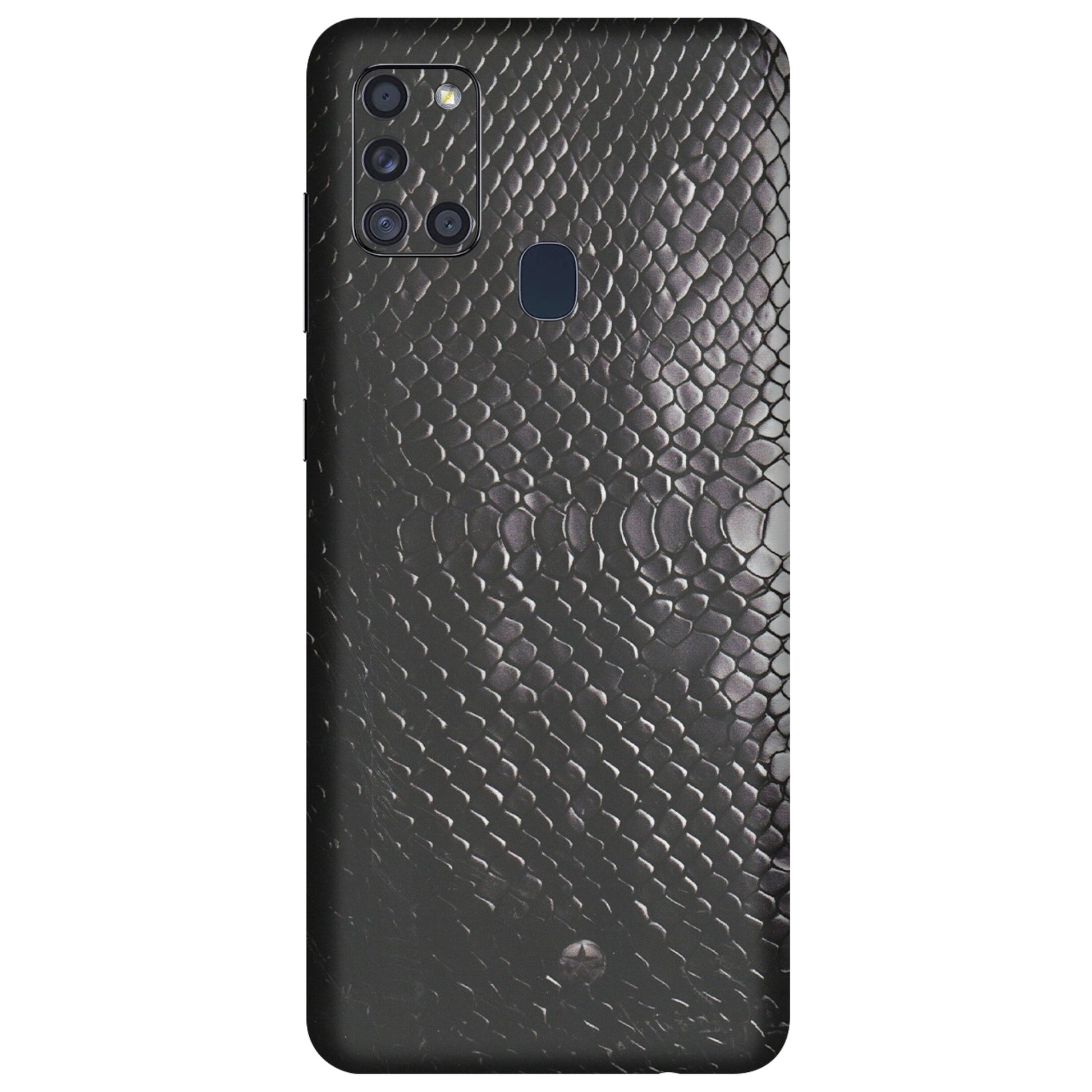 Samsung A/S Series Phone Skins (All Models) - Black Snack Leather - Matte Finish (M-147) Samsung Galaxy A21S