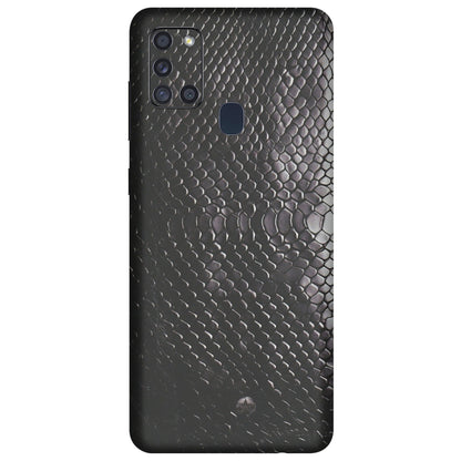 Samsung A/S Series Phone Skins (All Models) - Black Snack Leather - Matte Finish (M-147) Samsung Galaxy A21S
