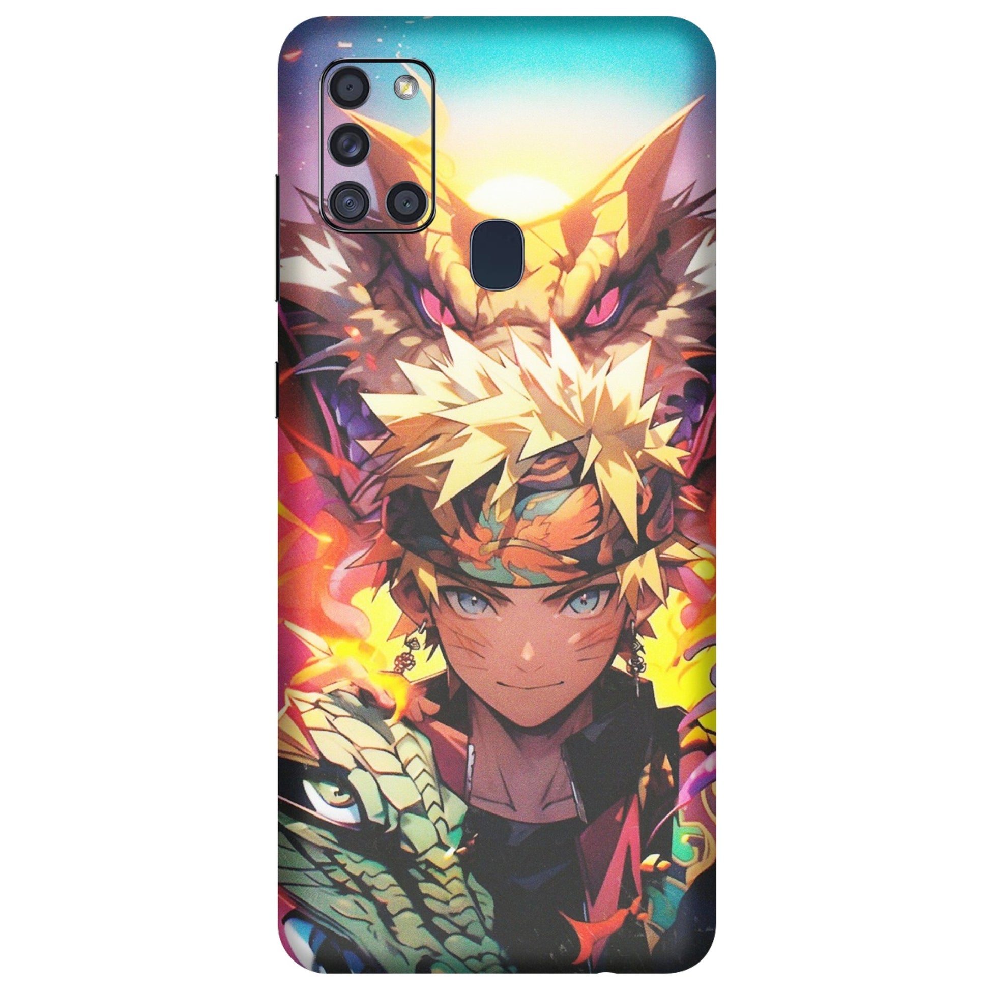Samsung A/S Series Phone Skins (All Models) - Angry Naruto Anime - Matte Finish (M-148) Samsung Galaxy A21S