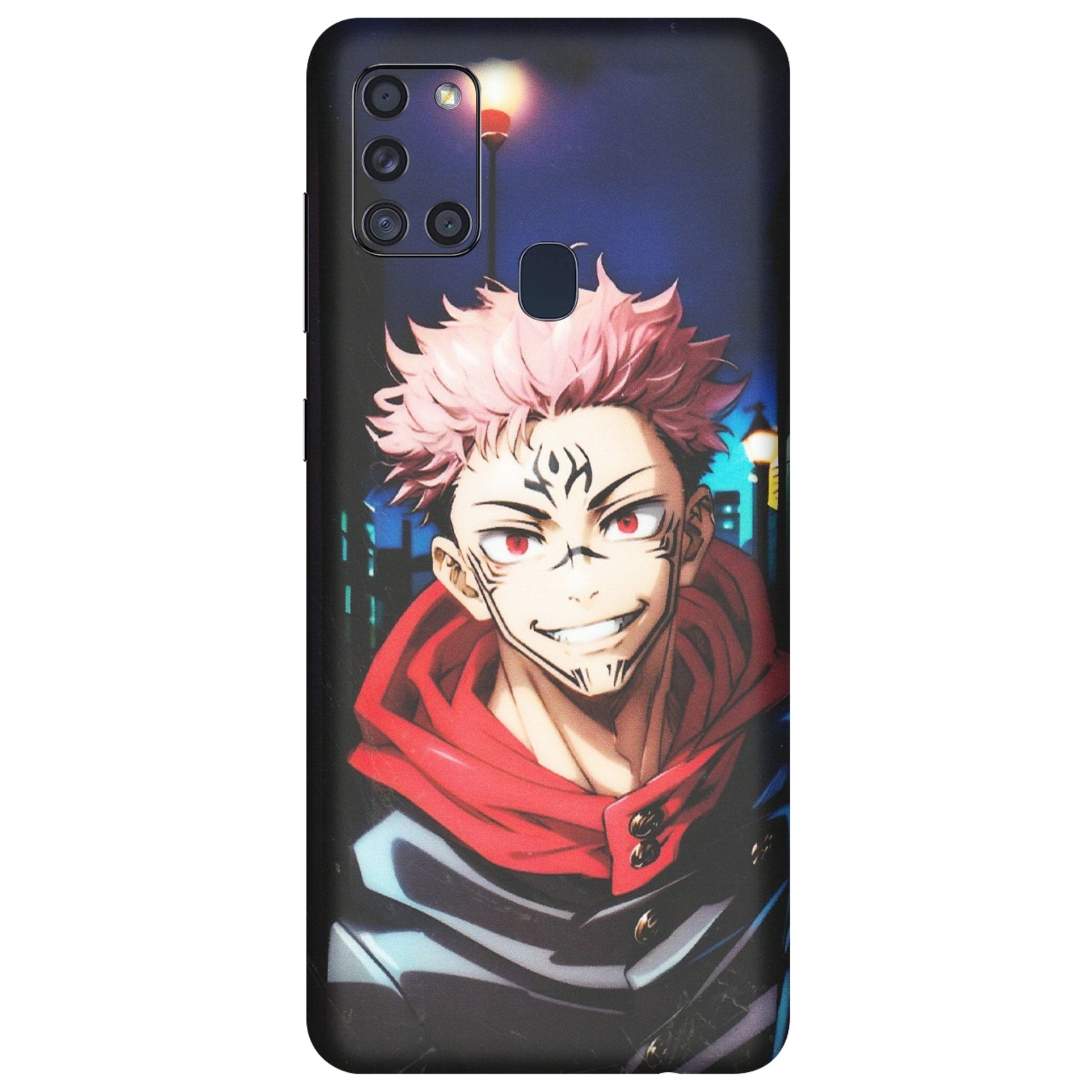 Samsung A/S Series Phone Skins (All Models) - Yuji Itadori Funny Face Anime - Matte Finish (M-152) Samsung Galaxy A21S