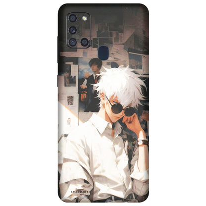 Samsung A/S Series Phone Skins (All Models) - Gojo Satoru Jujustu Kaisen Anime - Matte Finish (M-156) Samsung Galaxy A21S