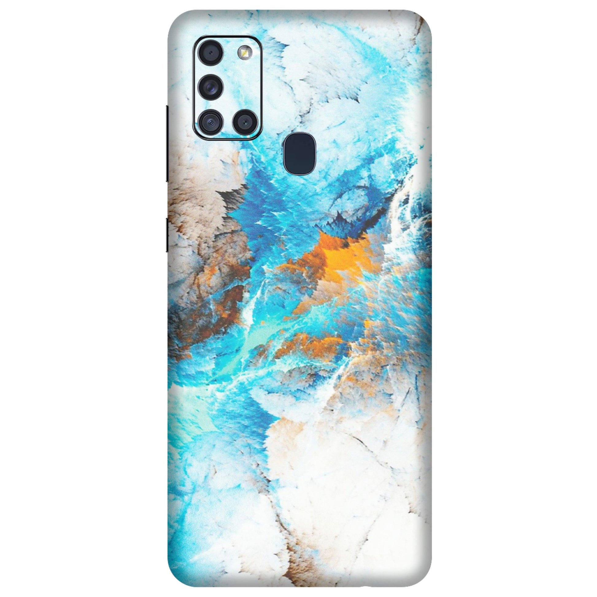 Samsung A/S Series Phone Skins (All Models) - Blue Waves Abstract - Matte Finish (M-19) Samsung Galaxy A21S