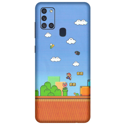 Samsung A/S Series Phone Skins (All Models) - Mario Game Scene - Matte Finish (M-24) Samsung Galaxy A21S
