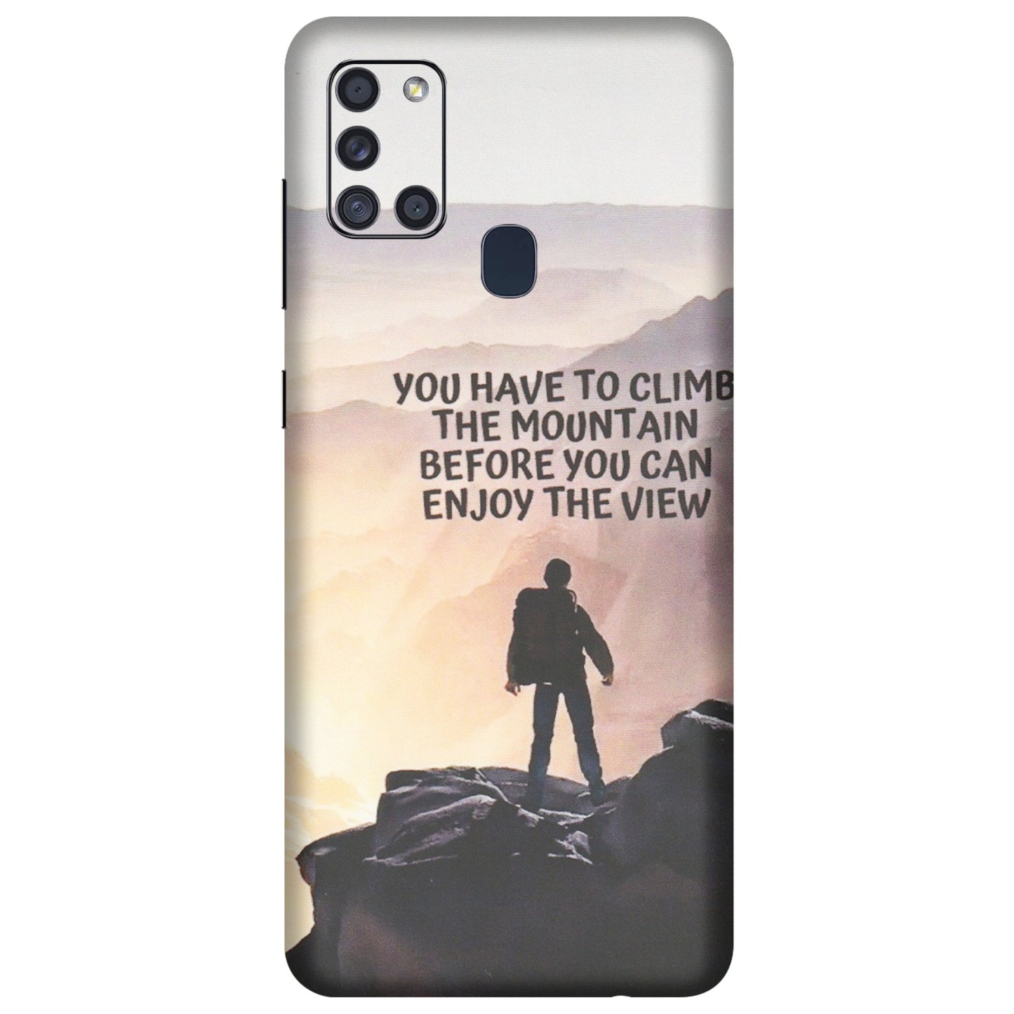 Samsung A/S Series Phone Skins (All Models) - Motivational Hiking Mountain - Matte Finish (M-28) Samsung Galaxy A21S