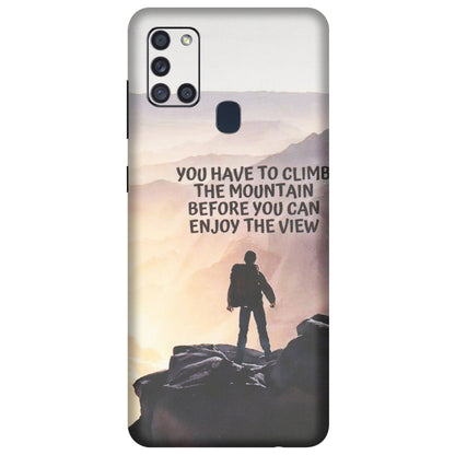 Samsung A/S Series Phone Skins (All Models) - Motivational Hiking Mountain - Matte Finish (M-28) Samsung Galaxy A21S