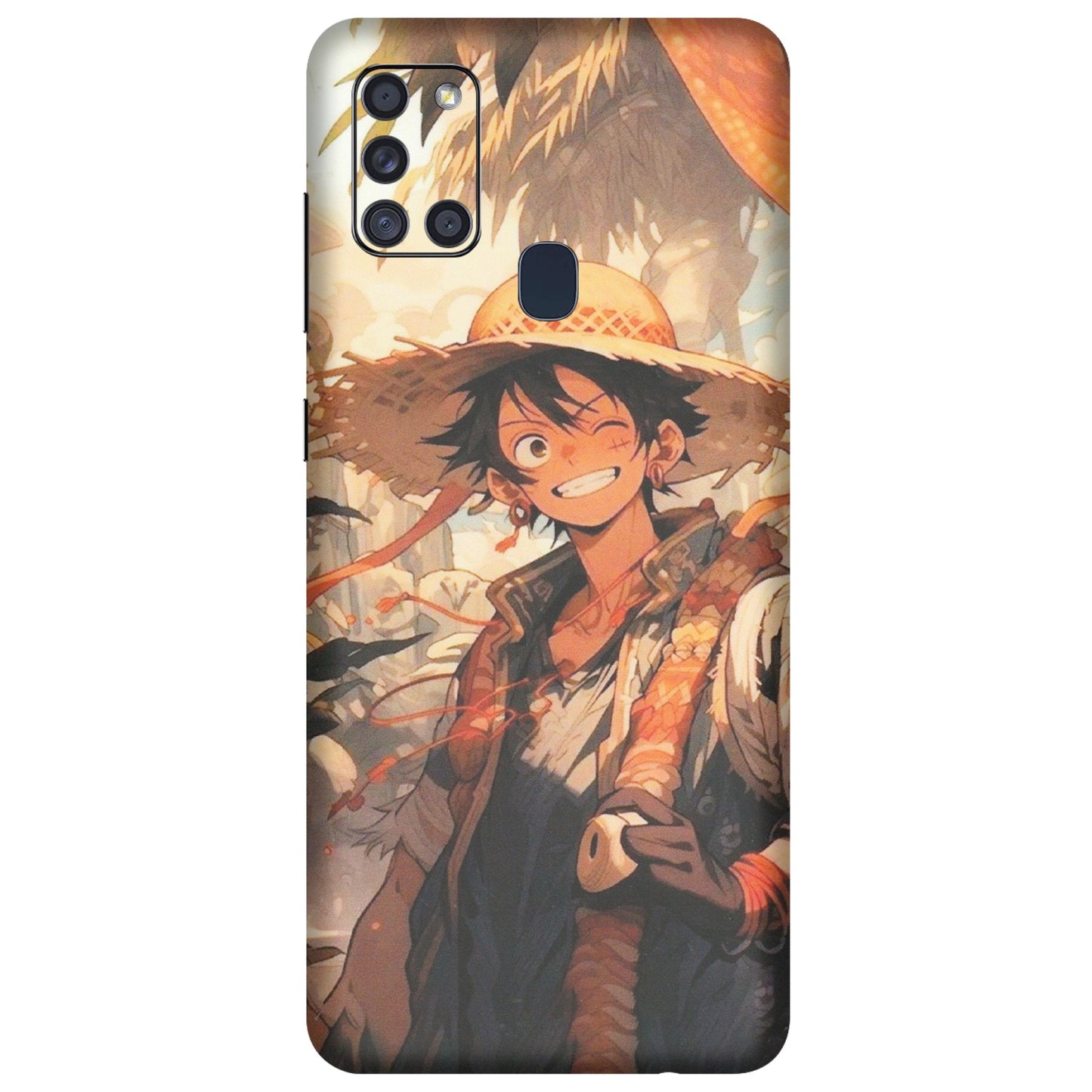 Samsung A/S Series Phone Skins (All Models) - Anime Character Smile - Matte Finish (M-33) Samsung Galaxy A21S