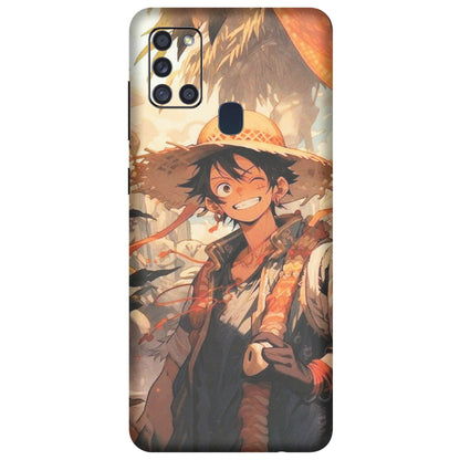 Samsung A/S Series Phone Skins (All Models) - Anime Character Smile - Matte Finish (M-33) Samsung Galaxy A21S