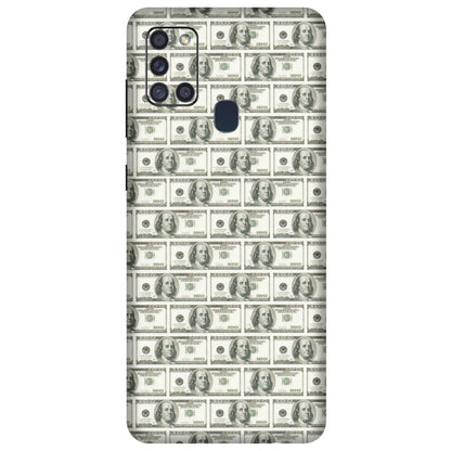 Samsung A/S Series Phone Skins (All Models) - I Love Dollars - Matte Finish (M-40) Samsung Galaxy A21S