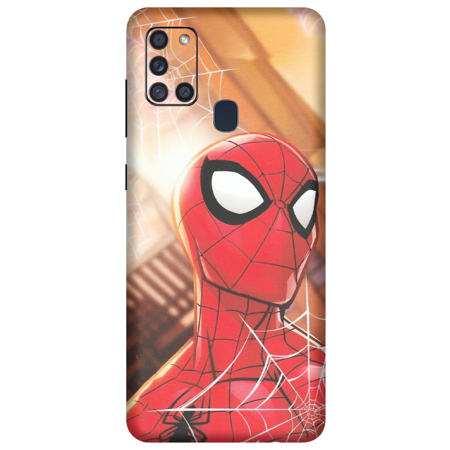 Samsung A/S Series Phone Skins (All Models) - Spiderman Face New - Matte Finish (M-41) Samsung Galaxy A21S