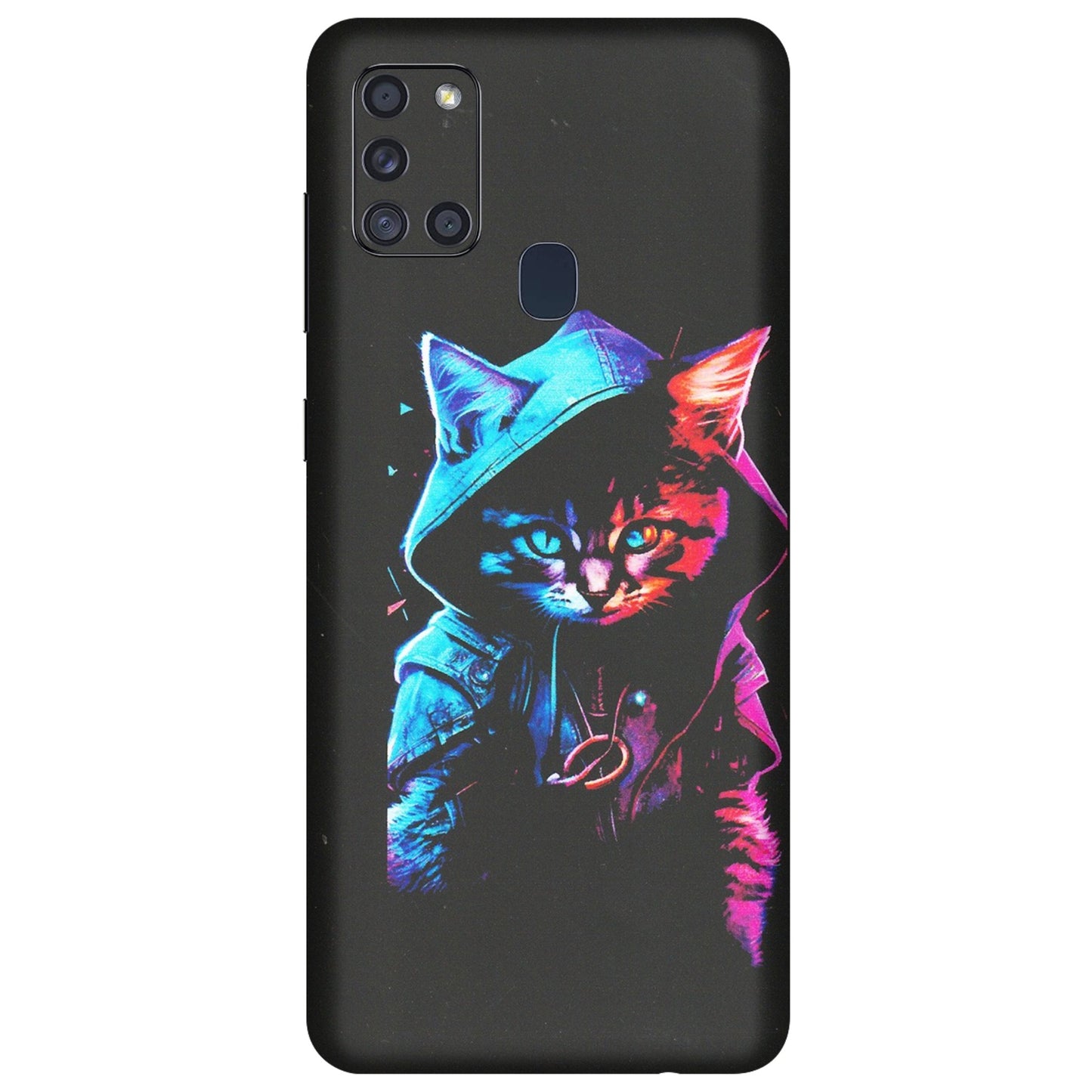 Samsung A/S Series Phone Skins (All Models) - Cyberpunk Cat - Matte Finish (M-45) Samsung Galaxy A21S