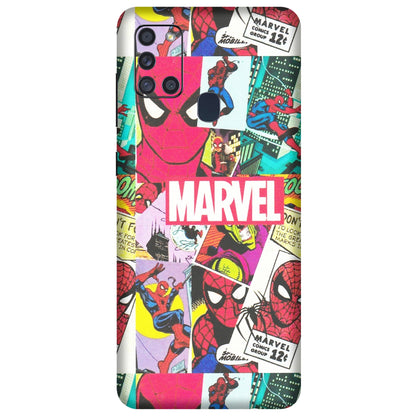 Samsung A/S Series Phone Skins (All Models) - Marvel Comic Spiderman Grafitti - Matte Finish (M-72) Samsung Galaxy A21S