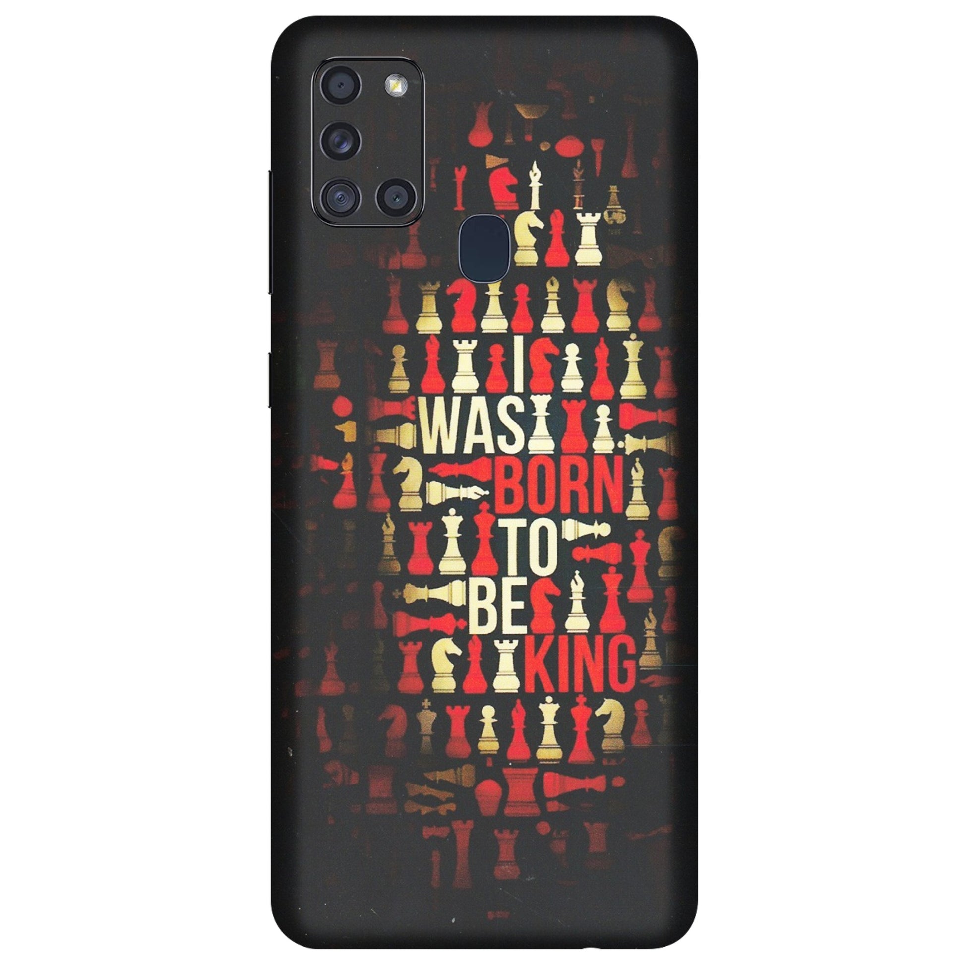 Samsung A/S Series Phone Skins (All Models) - Born To Be King - Matte Finish (M-73) Samsung Galaxy A21S