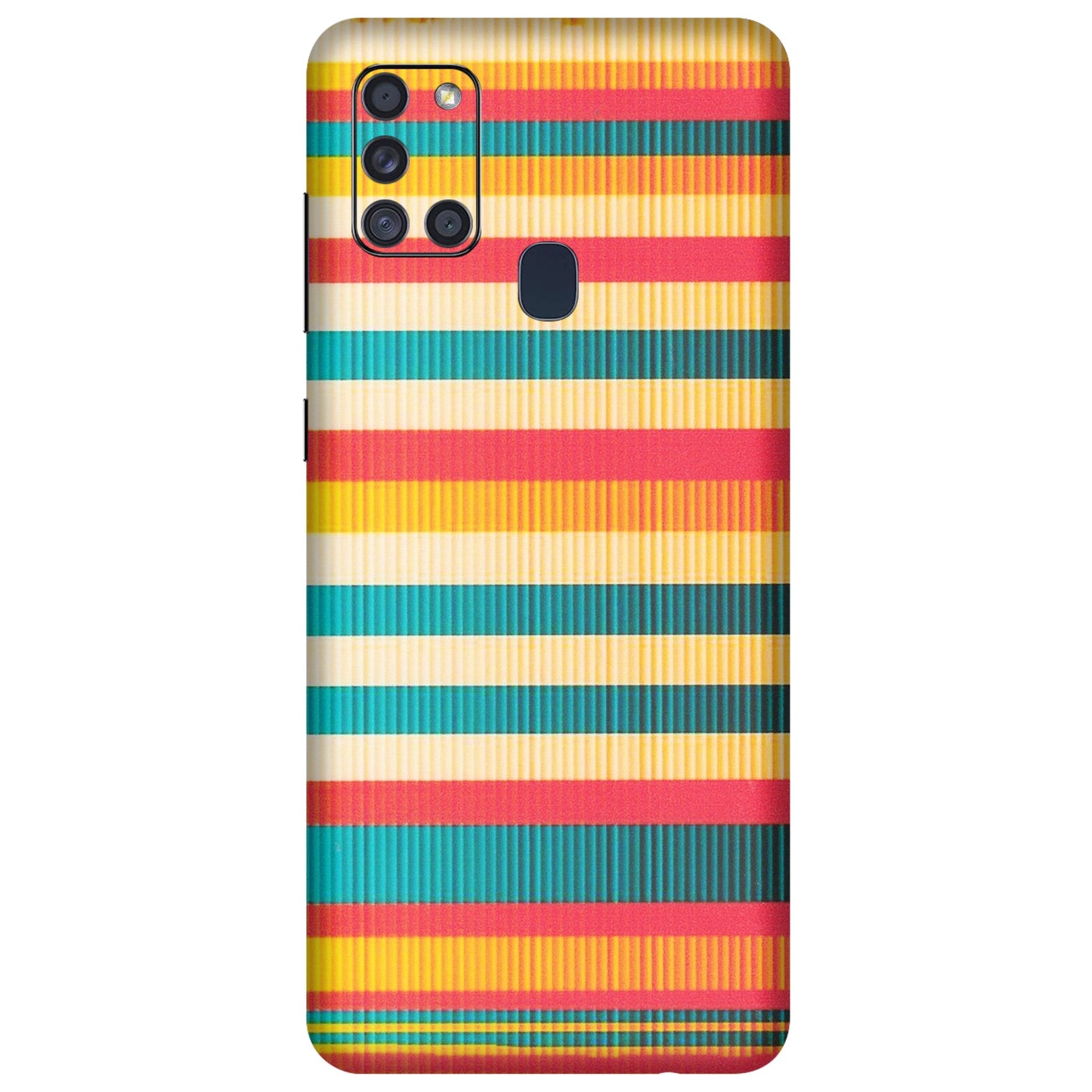 Samsung A/S Series Phone Skins (All Models) - Colourful Stripes Soothing Effect - Matte Finish (M-86) Samsung Galaxy A21S
