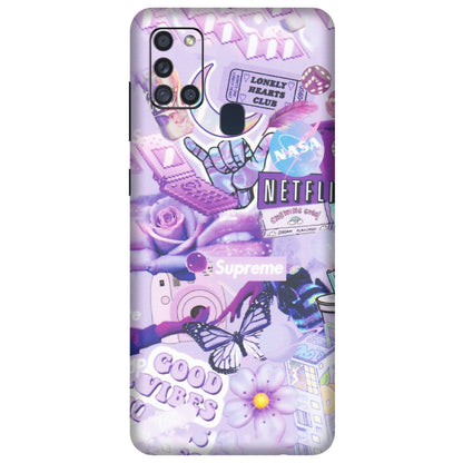 Samsung A/S Series Phone Skins (All Models) - Supreme Purple Magic - Matte Finish (M-88) Samsung Galaxy A21S