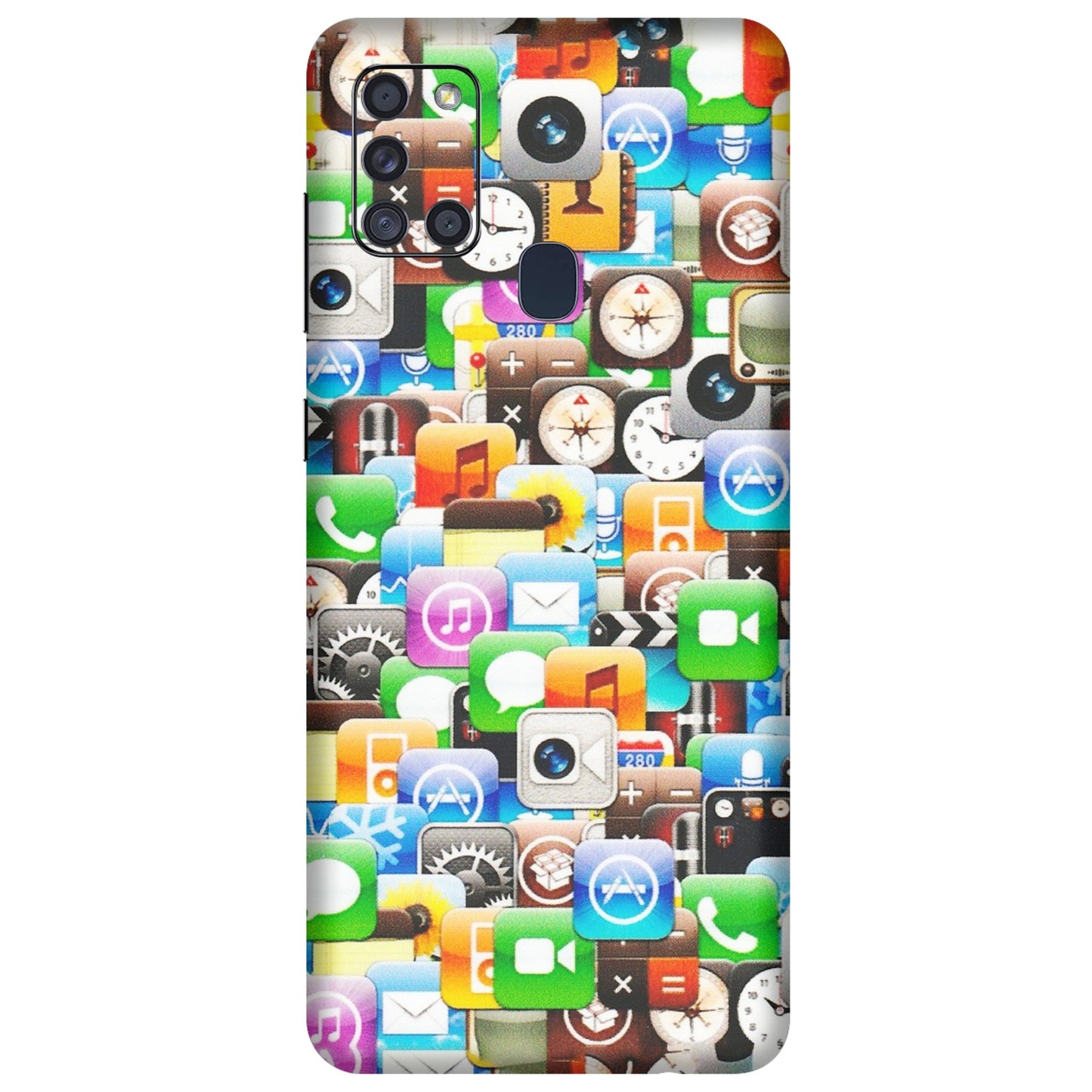 Samsung A/S Series Phone Skins (All Models) - All Apple Icons - Matte Finish (M-93) Samsung Galaxy A21S