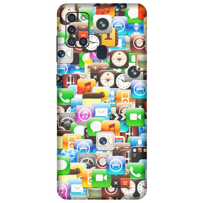 Samsung A/S Series Phone Skins (All Models) - All Apple Icons - Matte Finish (M-93) Samsung Galaxy A21S