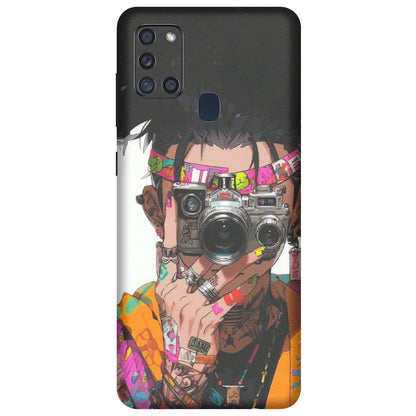 Samsung A/S Series Phone Skins (All Models) - Camera Lover Girl - Matte Finish (M-09) Samsung Galaxy A21S