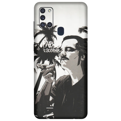 Samsung A/S Series Phone Skins (All Models) - Pab Escobar - Transparent Finish (T-05) Samsung Galaxy A21S