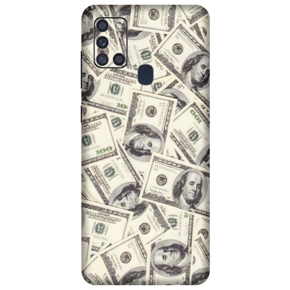 Samsung A/S Series Phone Skins (All Models) - Dollar Lover - Transparent Finish (T-17) Samsung Galaxy A21S