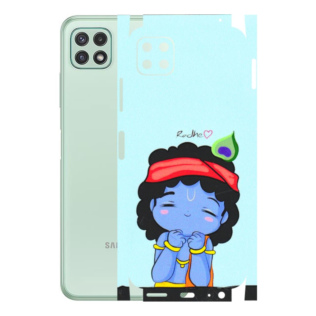 Samsung A/S Series Phone Skins (All Models) - Radhe Radhe Cute Toon - 3D Embossed Finish (L-05) Samsung Galaxy A22 (5G)