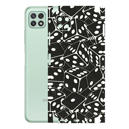 Samsung A/S Series Phone Skins (All Models) - Big Black Dices - 3D Embossed Finish (L-106) Samsung Galaxy A22 (5G)