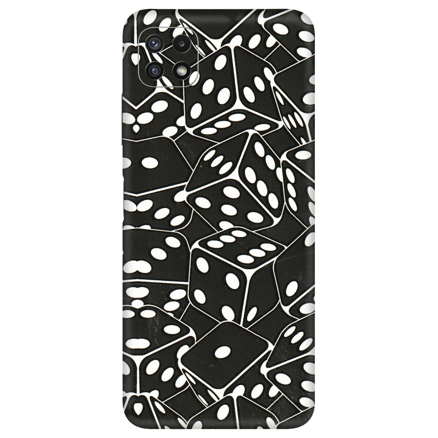 Samsung A/S Series Phone Skins (All Models) - Big Black Dices - 3D Embossed Finish (L-106) Samsung Galaxy A22 (5G)