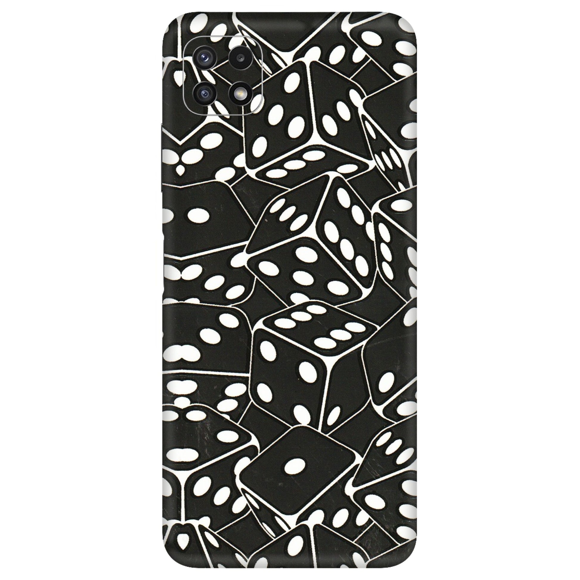 Samsung A/S Series Phone Skins (All Models) - Big Black Dices - 3D Embossed Finish (L-106) Samsung Galaxy A22 (5G)