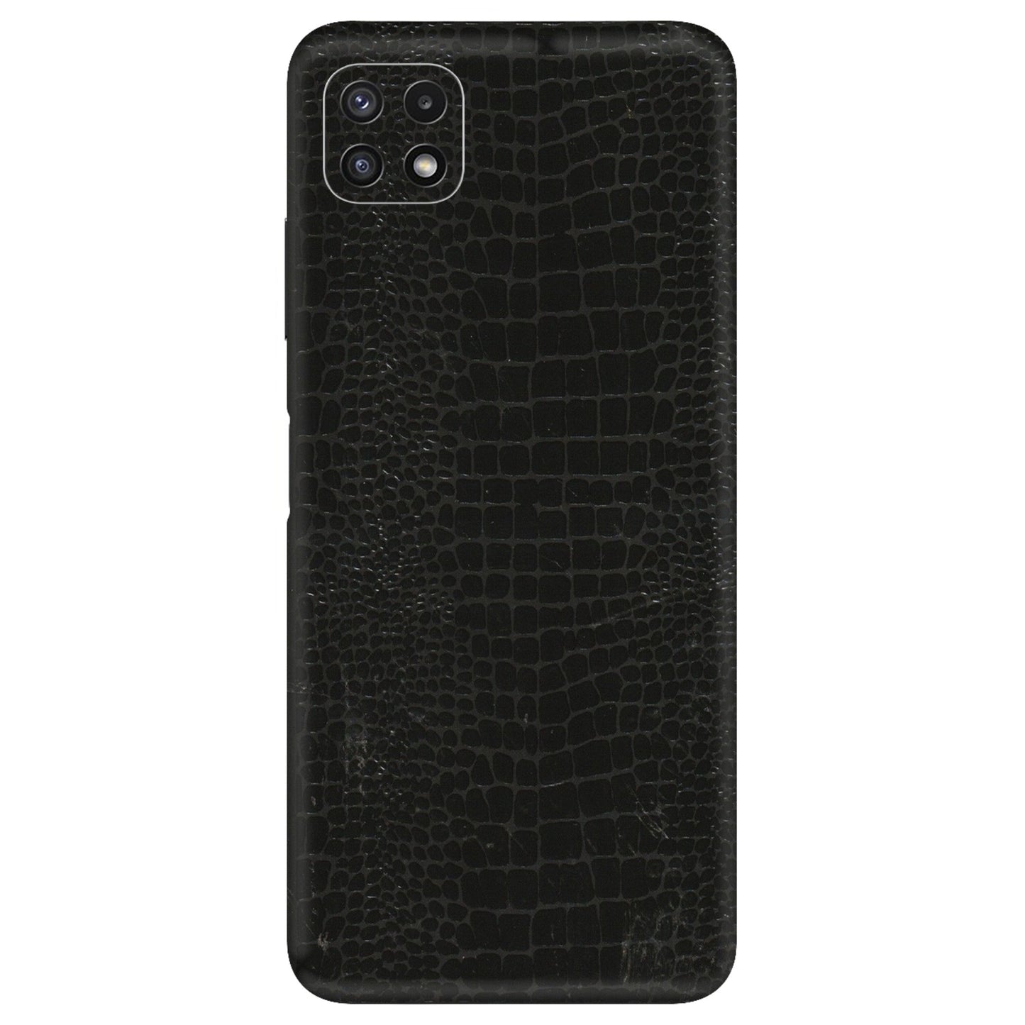 Samsung A/S Series Phone Skins (All Models) - Snake Leather Black - 3D Embossed Finish (L-107) Samsung Galaxy A22 (5G)
