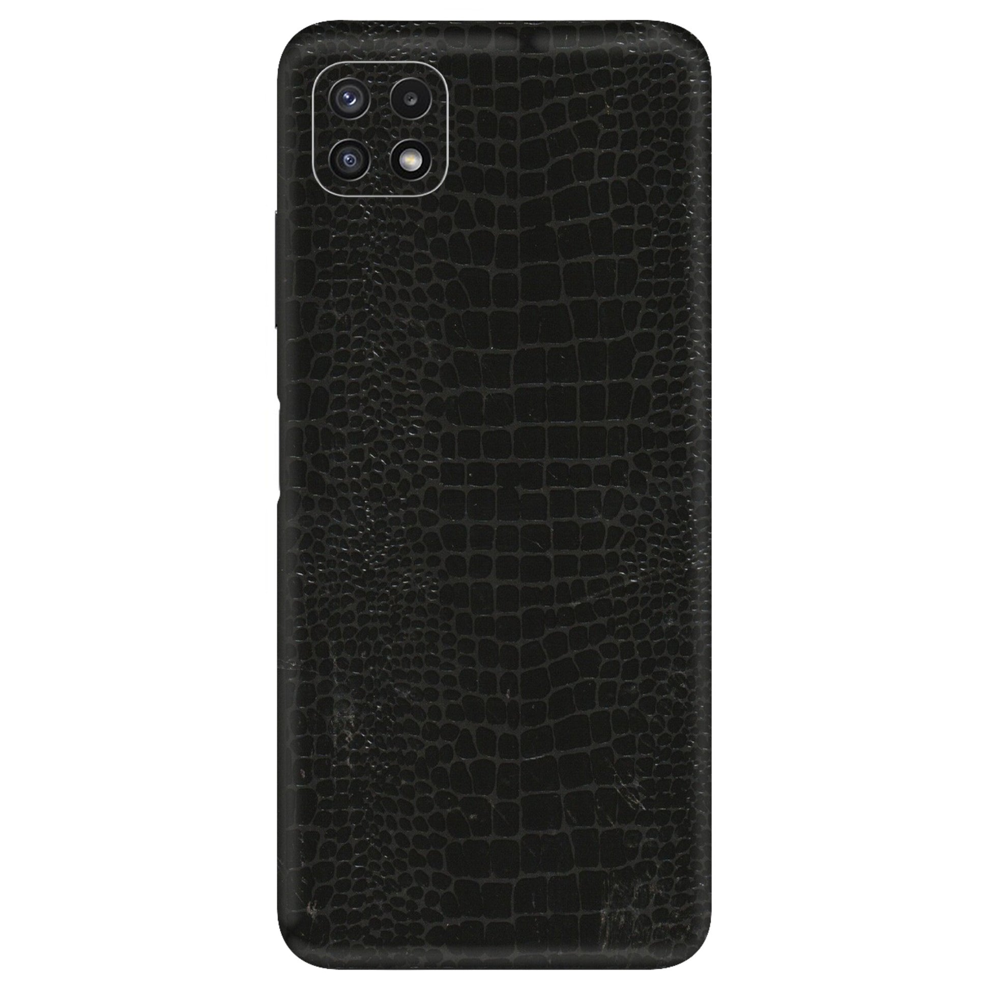 Samsung A/S Series Phone Skins (All Models) - Snake Leather Black - 3D Embossed Finish (L-107) Samsung Galaxy A22 (5G)
