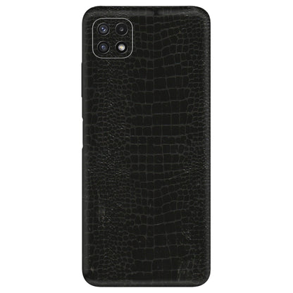 Samsung A/S Series Phone Skins (All Models) - Snake Leather Black - 3D Embossed Finish (L-107) Samsung Galaxy A22 (5G)