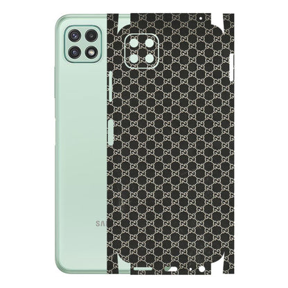 Samsung A/S Series Phone Skins (All Models) - Black G Print - 3D Embossed Finish (L-109) Samsung Galaxy A22 (5G)