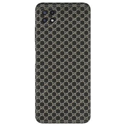 Samsung A/S Series Phone Skins (All Models) - Black G Print - 3D Embossed Finish (L-109) Samsung Galaxy A22 (5G)